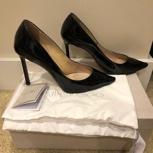 Jimmy Choo Romy size 37.5 black patent